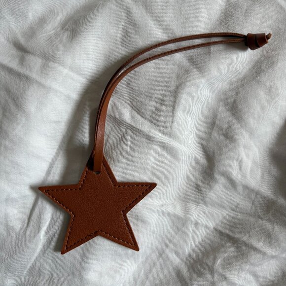 Five Pointed Star Grey Bag Accessory Backpack Charm Brown Trendy New - Picture 1 of 3